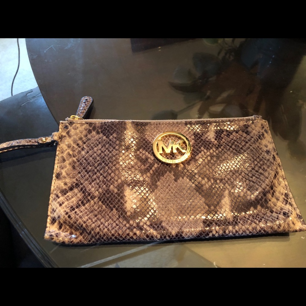 Michael Kors Snake Skin Wristlet